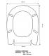 Toilet seat with normal closure Duravit dino wall mounted