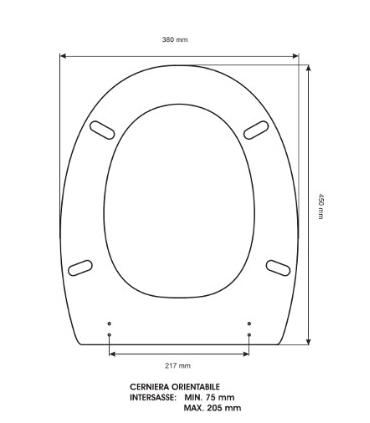 Toilet seat with normal closure Flaminia Web