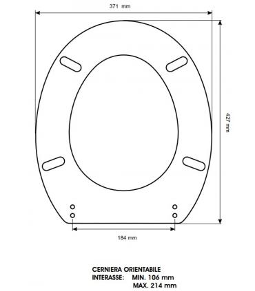 Sedile Colbam con ceriere cromo Ideal Standard Oneline 2815N.