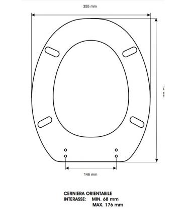 Toilet seat with normal closure Ideal Standard Ponti