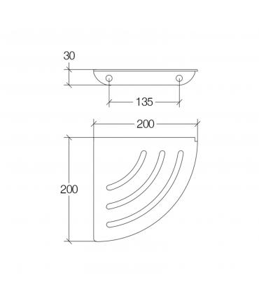 Shower grid, Linebeta, collection Roersa, model 5170, stainless steel