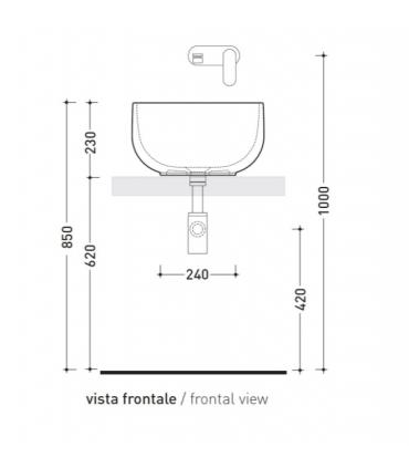 Lavabo à poser Flaminia Saltodacqua SD42L