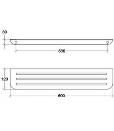 Mensola doccia, Lineabeta, Serie Roersa, Modello 5172, acciaio inox, l