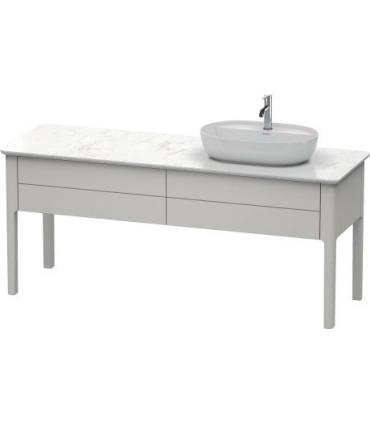 Base lavabo sur le sol pour lavabo à droit, Duravit collection Luv 2 tiroirs