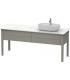 Base lavabo sur le sol pour lavabo à droit, Duravit collection Luv 2 tiroirs