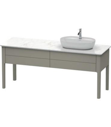 Base lavabo sur le sol pour lavabo à droit, Duravit collection Luv 2 tiroirs