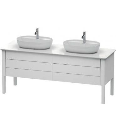 Base lavabo a pavimento per due lavabi, Duravit collezione Luv 4 casse