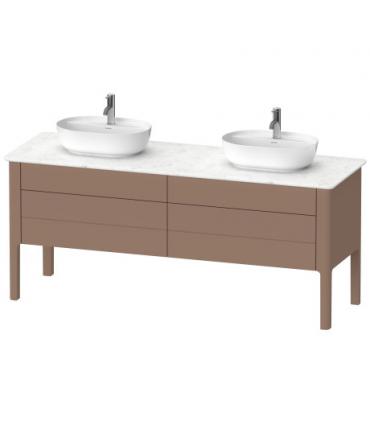 Base lavabo a pavimento per due lavabi, Duravit collezione Luv 4 casse