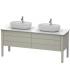 Base lavabo a pavimento per due lavabi, Duravit collezione Luv 4 casse