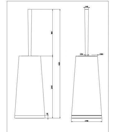 Porta scopino da appoggio Gessi serie Cono art. 45443