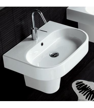 Lavabo suspendeux 60x45 cm monotrou prepare' trois trous collection Area