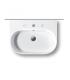 Lavabo suspendeux 60x45 cm monotrou prepare' trois trous collection Area