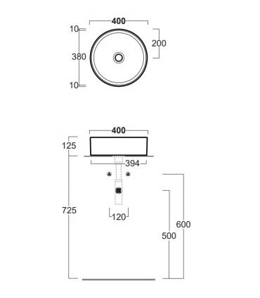 Round countertop washbasin Simas Folio FO01