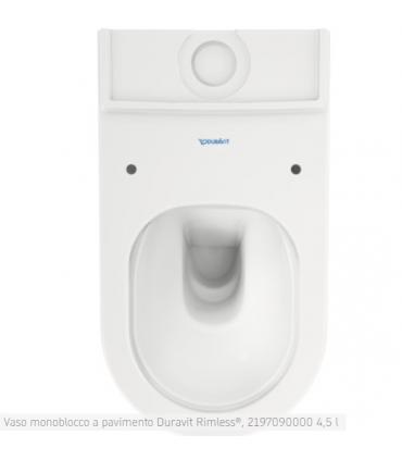 Duravit monobloc floor-standing toilet, White Tulip 219709 series, with WonderGliss treatment