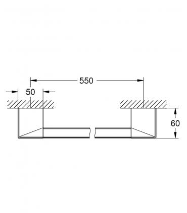 Portasalviette lineare, Grohe Selection Cube art.40767000