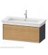 Duravit wall-hung vanity unit, White Tulip 4242 series, with front in Natural Oak