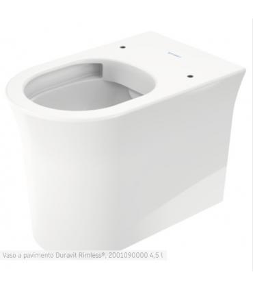 WC suspendu Duravit, série White Tulip 200109, avec traitement WonderGliss