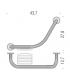 Curved safety grab bar with reversible soap dish Hermitage Colombo Design