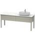 Base lavabo a pavimento per lavabo a destra, Duravit serie Luv 2 casse