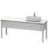 Base lavabo sur le sol pour lavabo à droit, Duravit collection Luv 2 tiroirs