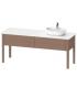 Base lavabo sur le sol pour lavabo à droit, Duravit collection Luv 2 tiroirs