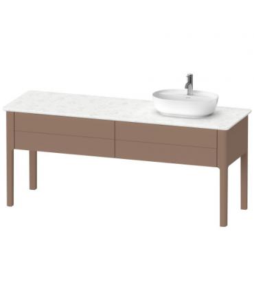 Base lavabo sur le sol pour lavabo à droit, Duravit collection Luv 2 tiroirs