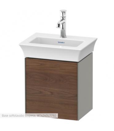 Mobile sottolavabo sospeso Duravit, serie White Tulip 4240R, con anta in Noce Americano