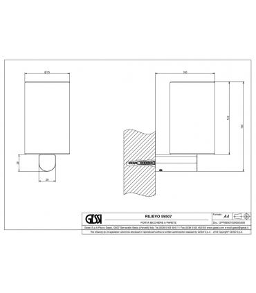 Bicchiere da fissaggio Gessi, collezione Rilievo, art.59507 bianco