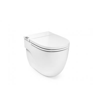 Floor standing toilet flush with the wall integrated cistern Roca In Tank Meridian