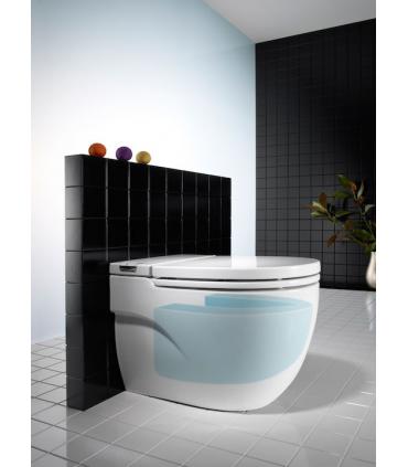 Floor standing toilet flush with the wall integrated cistern Roca In Tank Meridian