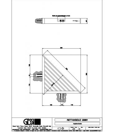 Mensola doccia angolare Gessi Rettangolo 20861