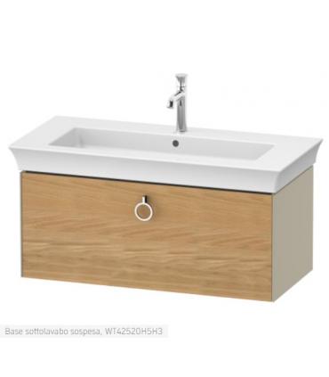 Duravit wall-hung vanity unit, White Tulip 4252 series with Natural Oak front