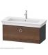 Duravit wall-hung vanity unit, White Tulip 4252 series with American Walnut front