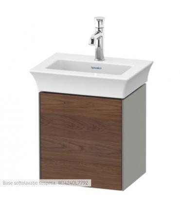 Duravit wall-hung vanity unit, White Tulip 4240L series, with American Walnut door