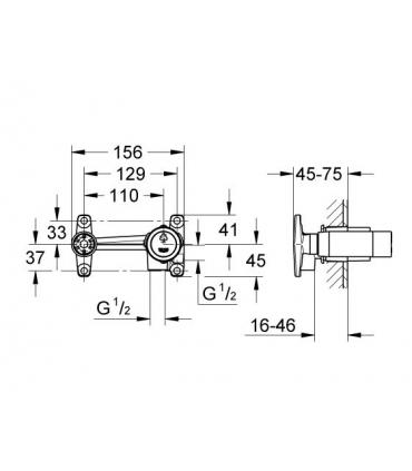 Built in part for Washbasin mixer Grohe 32635.