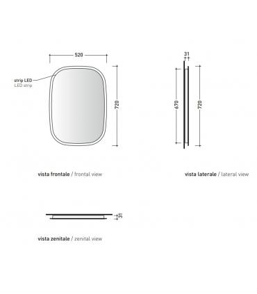 Specchio a parete Ceramica Flaminia Flag