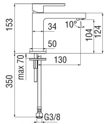 Washbasin mixer single hole Nobili Up UP94118/2