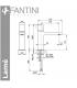 Washbasin mixer single hole Fantini collection Lame'