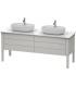 Base lavabo a pavimento per due lavabi, Duravit collezione Luv 4 casse