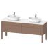 Base lavabo a pavimento per due lavabi, Duravit collezione Luv 4 casse