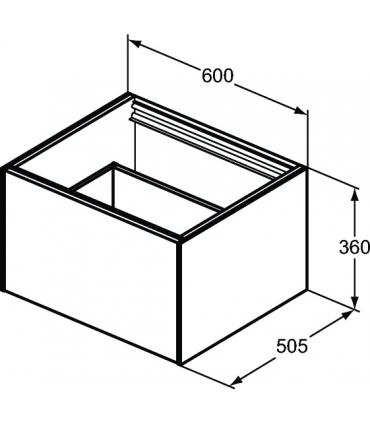 Ideal Standard Conca lacquered washbasin cabinet without top