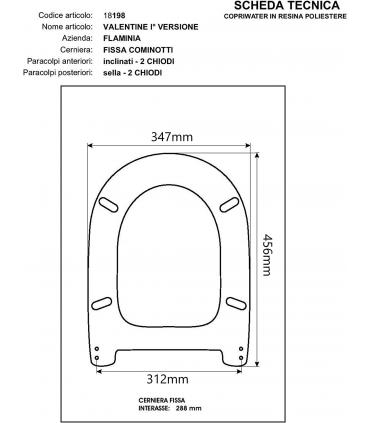 Toilet seat with normal closure Simas Gamma