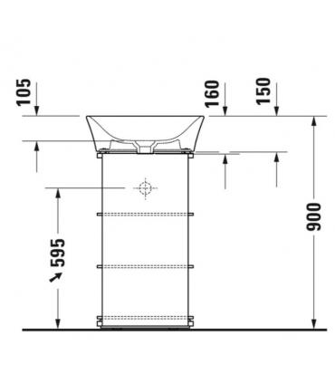 Lavabo consolle Duravit, White Tulip, 2365500070