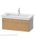 Duravit wall-hung vanity unit, White Tulip 4242 series, with front in Natural Oak