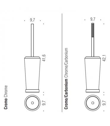 Colombo standing toilet brush holder Road series