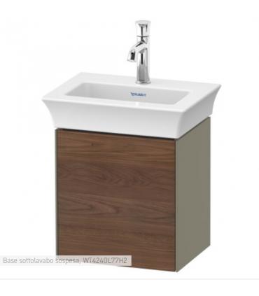 Duravit wall-hung vanity unit, White Tulip 4240L series, with American Walnut door