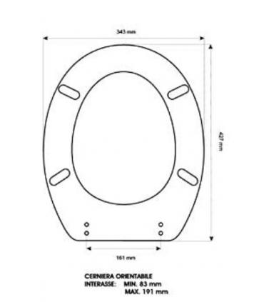 Abattant wc céramique Dolomite pourla