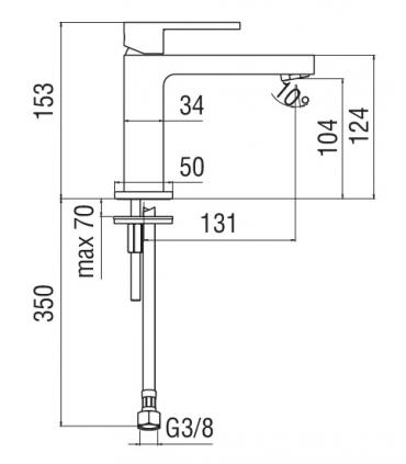 Mitigeur lavabo monotrou Nobili Up UP94118/2