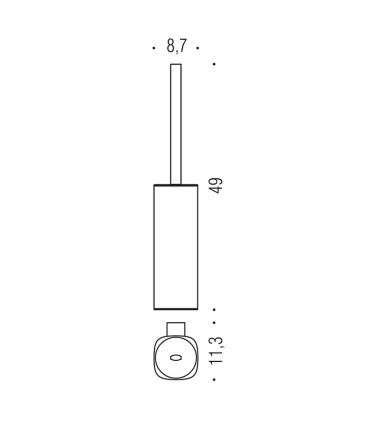 Wall mounted toilet brush holder Colombo Trenta series art. B3007