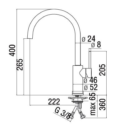 Kitchen mixer with swivel spout, Nobili collection Web, WB00113